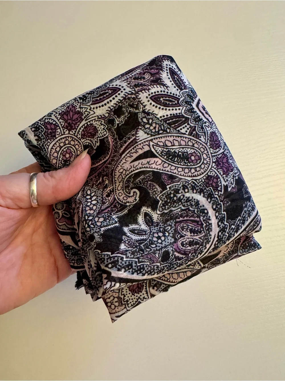 2X Cynthia Rowley Lightweight Paisley Kimono Cover-Up, lavender pastels black